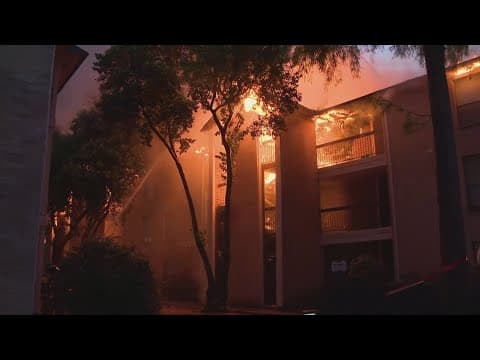 Massive fire ravages west Houston apartment complex, displacing dozens