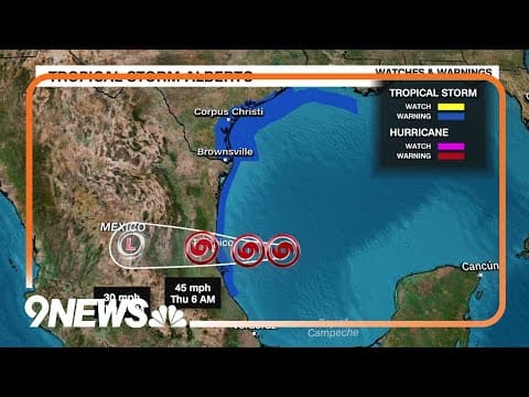 Tropical Storm Alberto forms in southwest Gulf