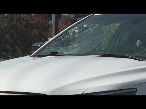 Critical injury crash on Indy's north side between IMPD car, pedestrian