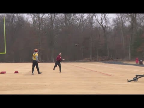 Quarterback 'PIG' is a weekly tradition between Jayden Daniels and his coach