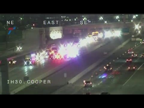 Traffic Alert: Just 1 lane is open on Interstate 30, causing a slowdown