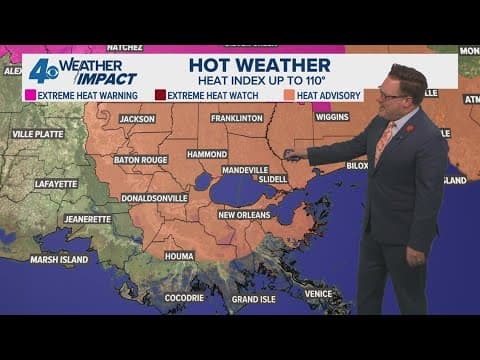 New Orleans Weather: Heat Advisory and scattered storms Thursday