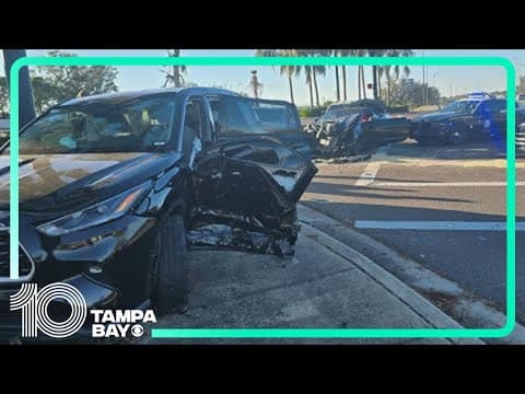 Man leads Polk deputies on high-speed chase in stolen car that ends in serious crash