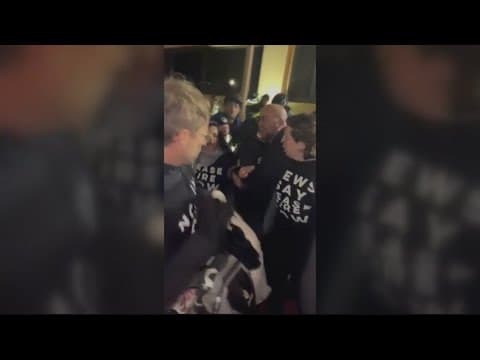 Protest calling for ceasefire turns violent outside DNC Headquarters