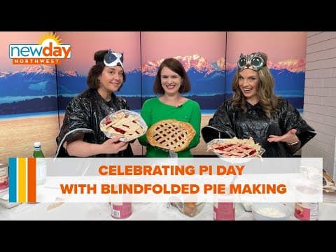 Celebrating Pi Day with blindfolded pie making - Game On - New Day NW