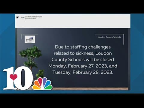 Loudon Co. schools closed Monday