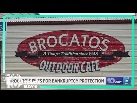 Brocato's in East Tampa files for bankruptcy protection