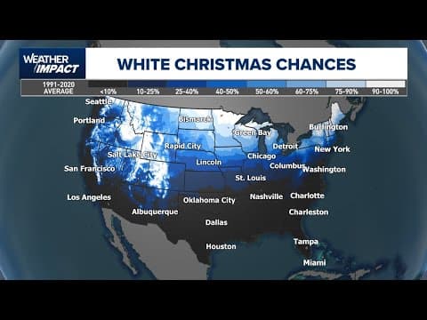 Who will see a white Christmas this year?  (Spoiler alert: Houston won't!)