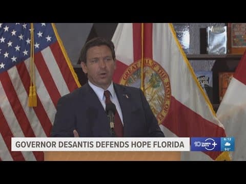 Gov. DeSantis defends his wife and Hope Florida in heated appearance in Winter Haven