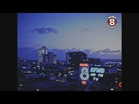 San Diego downtown city lights in 1966
