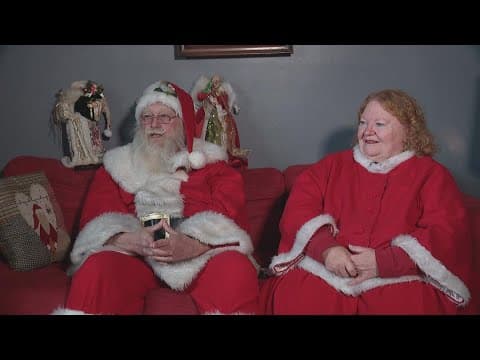 Santa searches for his sleigh, a red Kia, after it was stolen from north Columbus parking lot