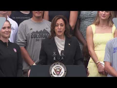 Harris praises Biden's 'unmatched' legacy in first public comments since Biden dropped out of race