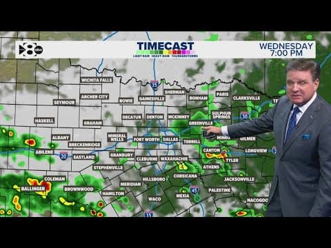 8:30 p.m. DFW Weather Update: Scattered showers and temps in the mid-90s this week