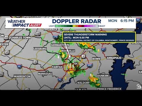 LIVE RADAR: Storms pop up in DC region | WUSA9 Weather Impact