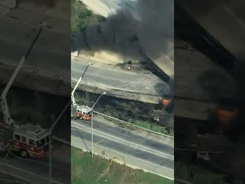 I-95 in Philadelphia shut down after highway collapse #shorts