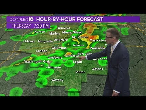 Showers & storms possible Thursday evening; latest weather forecast for Columbus, Ohio