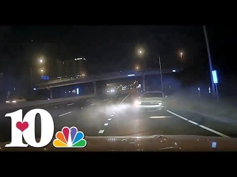 Man arrested after doing burnouts and slamming into Nashville police cruiser on I-24 || Dash Cam