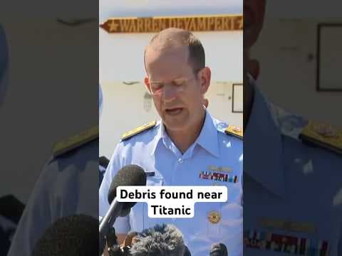 US Coast Guard has found tail cone, debris of missing sub near Titanic on sea floor #titanic #sub