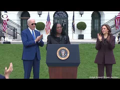 Judge Jackson reacts to her historic confirmation as the first Black woman on the Supreme Court