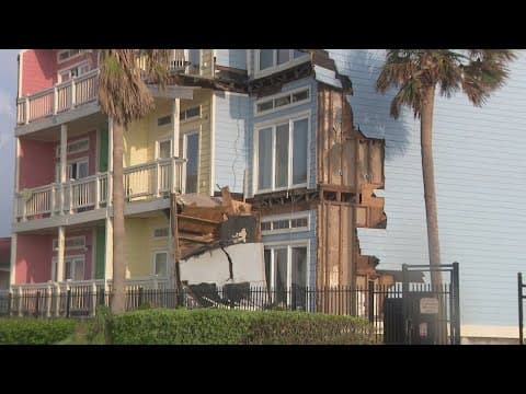 Homes, apartments and businesses in Galveston sustained damage during Hurricane Beryl