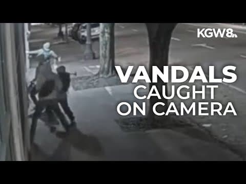 Surveillance video shows group vandalize Multnomah County Elections Office