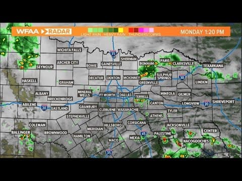RADAR: Tracking rain coming through North Texas on Monday