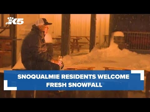 Snoqualmie residents welcome the fresh snowfall