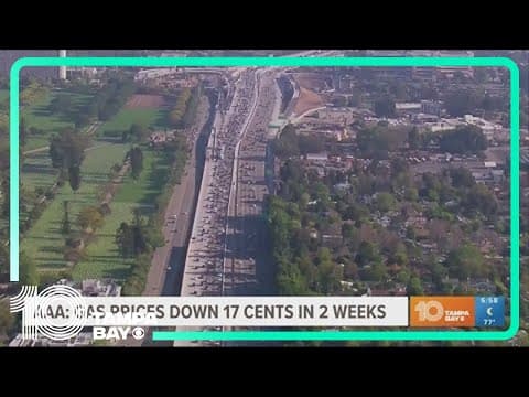 Gas prices down 17 cents from 2 weeks ago