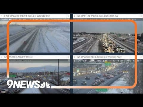 LIVE: Slick, icy roads across Denver during Tuesday morning commute