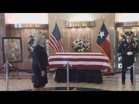 Congressman Sylvester Turner's casket on display at Houston City Hall