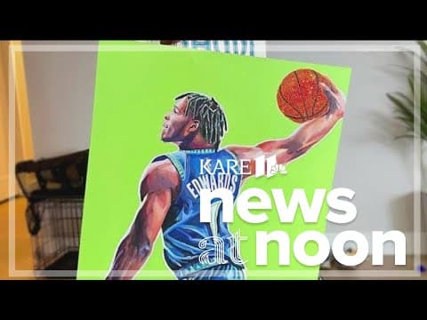 Twin Cities artist scores with blingy portraits of Anthony Edwards, Justin Jefferson and more