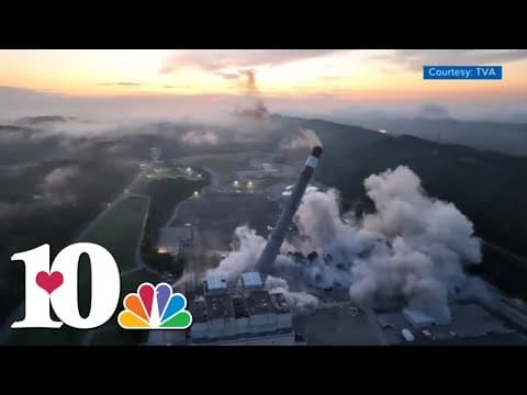 Locals react to TVA's Bull Run Fossil Plant smokestack implosion