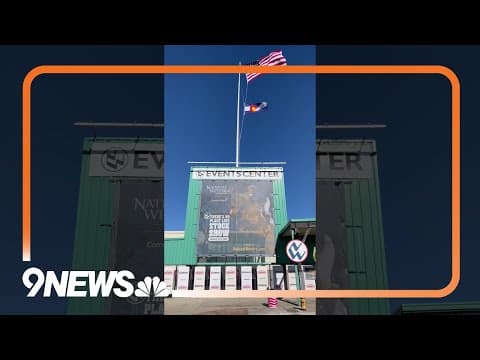 Winds whip as polar vortex cold front approaches National Western Complex in Denver