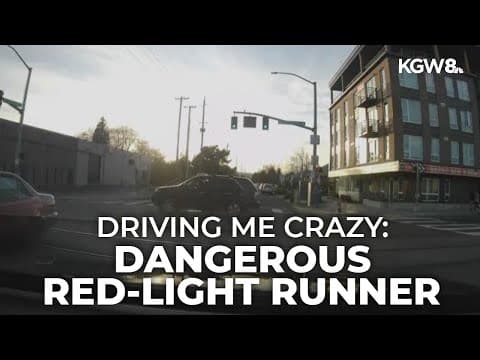 Dashcam video captures close call when driver runs red light