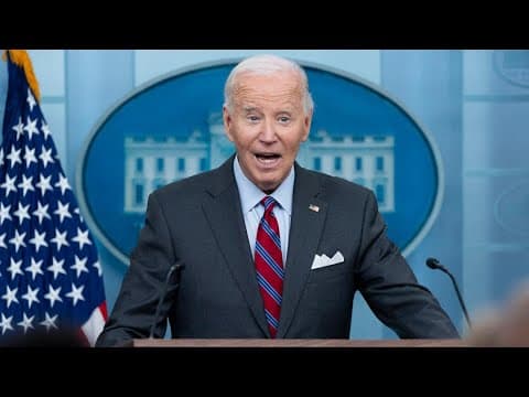 Joe Biden talks to media at press briefing (FULL VIDEO)
