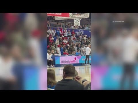 Fans chant "Fire Nico" at Mavs GM Nico Harrison at SMU basketball game Tuesday night