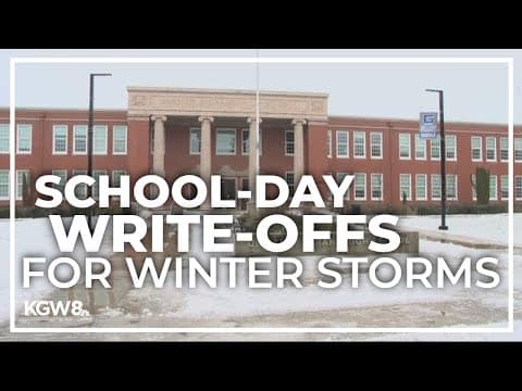 Oregon Department of Education considers school day write-offs following winter storms