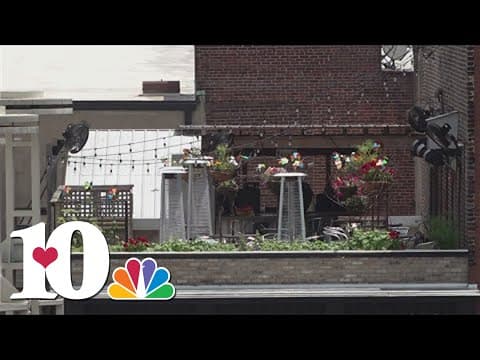 Birdseye view on East Tennessee's rooftops downtown