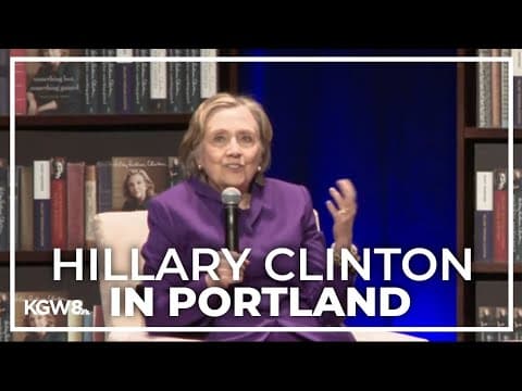 Hillary Clinton promotes book in Portland ahead of general election