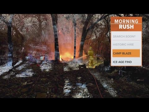 Denton homeless encampment explodes, catches fire