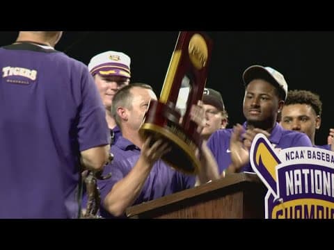 LSU fans celebrate CWS win