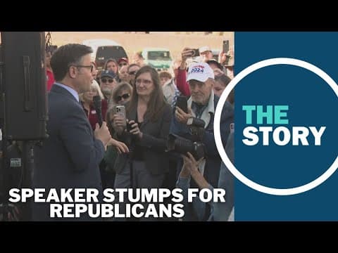 House Speaker Mike Johnson stumps for Kent, Chavez-DeRemer in toss-up races for Congress