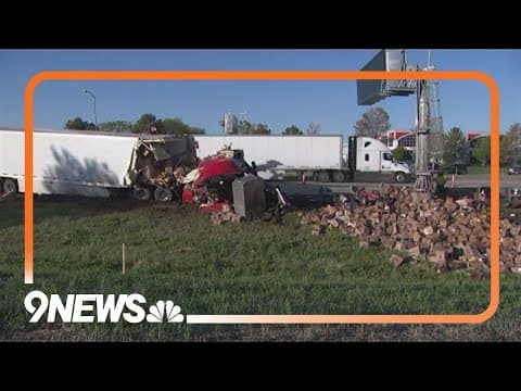 Semi hauling eggs crashes on I-70 near Tower Road