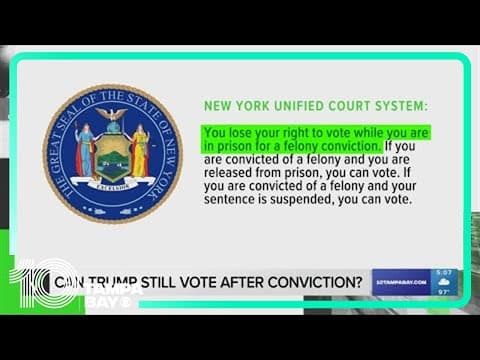 Can Trump still vote in Florida after felony conviction?