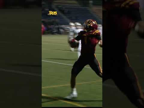 O'Dea's Giulio Banchero's stiff arm frees him to score
