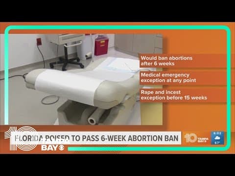 Florida lawmakers poised to pass 6-week abortion ban