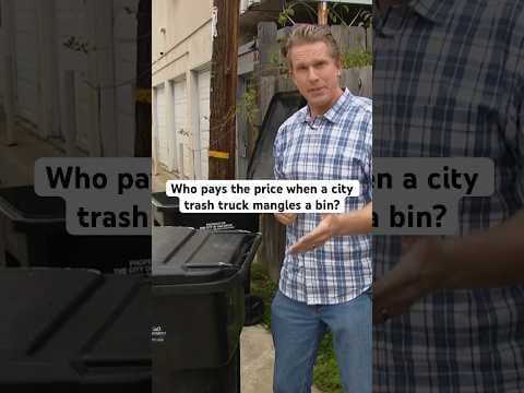 A City of San Diego trash truck destroyed a resident’s garbage bin. But who has to pay?