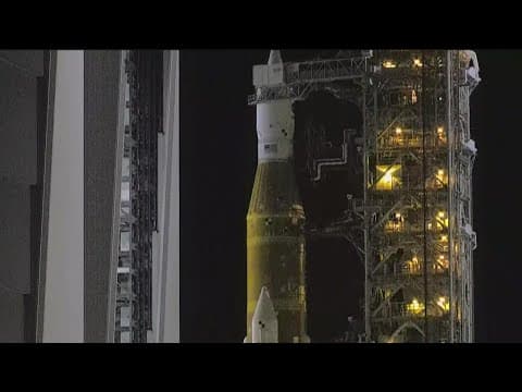 NASA tests new moon rocket, 50 years after Apollo