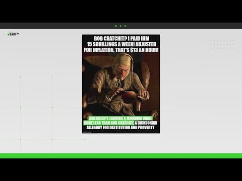 Verify: Is minimum wage less than what Ebenezer Scrooge paid his workers in the 1800s?