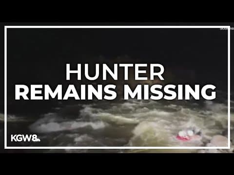 Rescue crews searching for missing hunter swept away in river